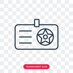 Badge vector icon isolated on transparent background, Badge logo design