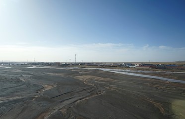 tibetan village and river