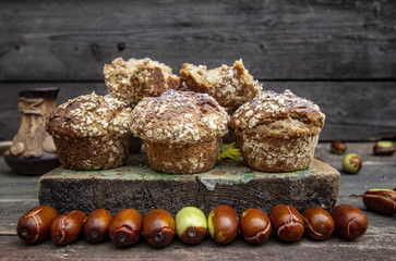 кексы с овсянкой и китайским фиником 