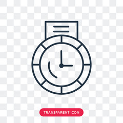 Clock vector icon isolated on transparent background, Clock logo design