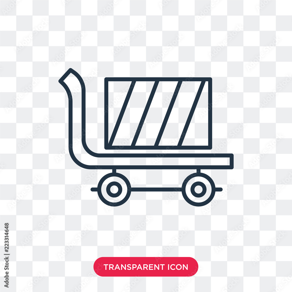 Poster logistic vector icon isolated on transparent background, logistic logo design
