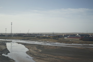tibetan village and river