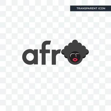 Afro Vector Icon Isolated On Transparent Background, Afro Logo Design