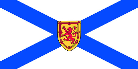 Vector flag of Nova Scotia province Canada. Halifax, Cape Breton