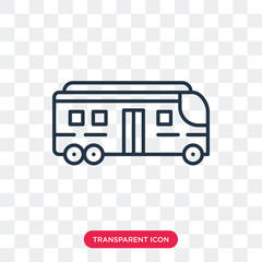 Bus vector icon isolated on transparent background, Bus logo design