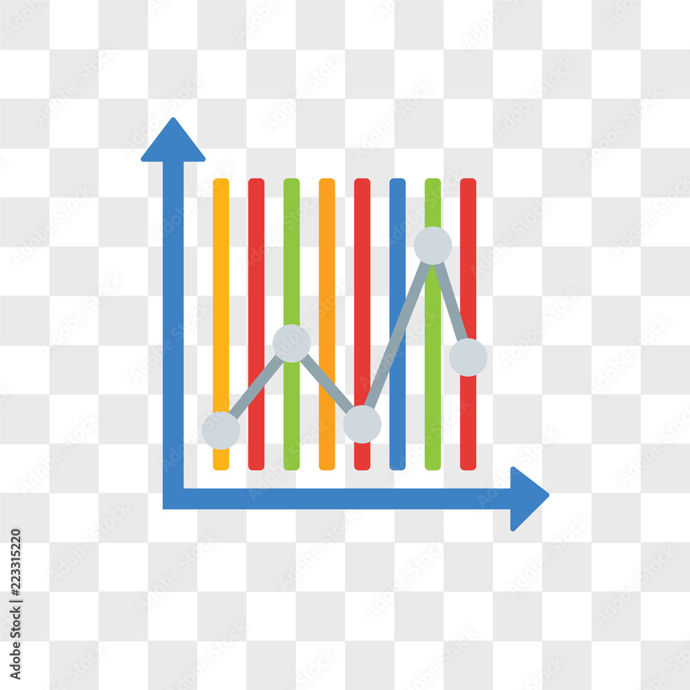 Poster analytics vector icon isolated on transparent background, analytics logo design