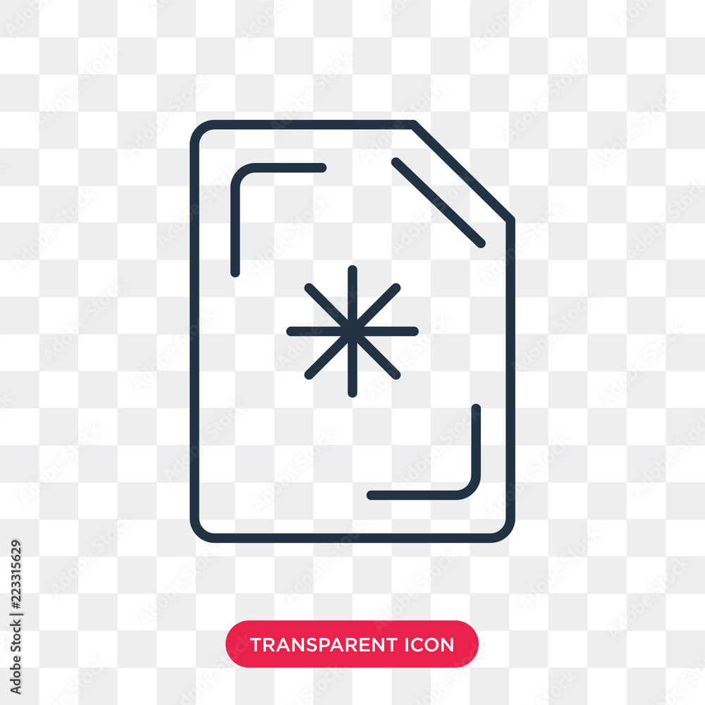 Poster new file vector icon isolated on transparent background, new file logo design