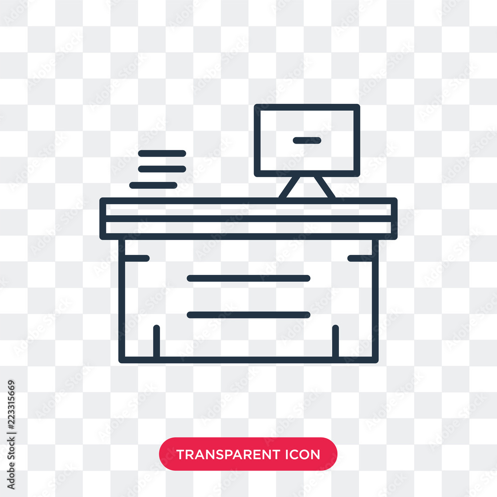 Poster workspace vector icon isolated on transparent background, workspace logo design