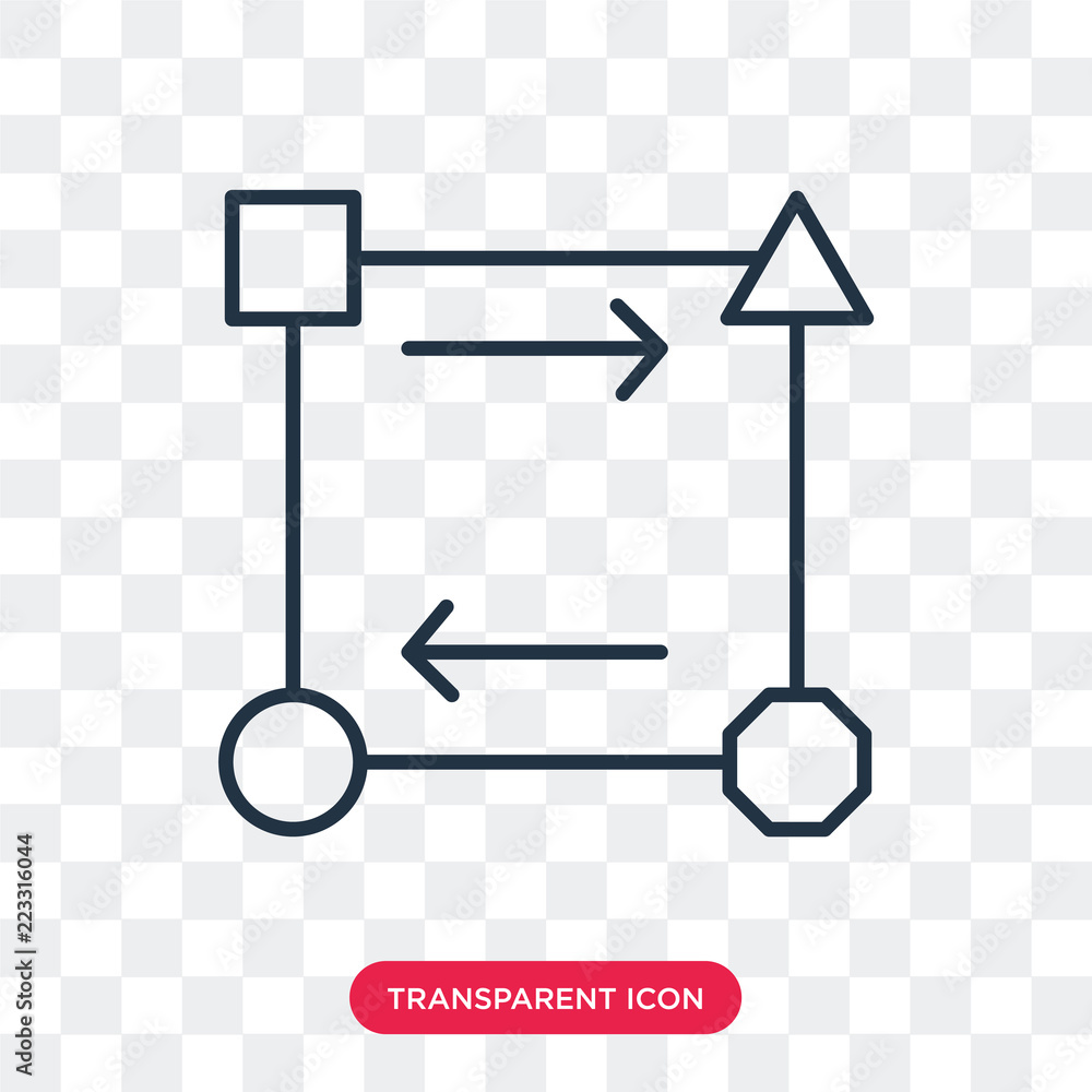 Poster transform vector icon isolated on transparent background, transform logo design