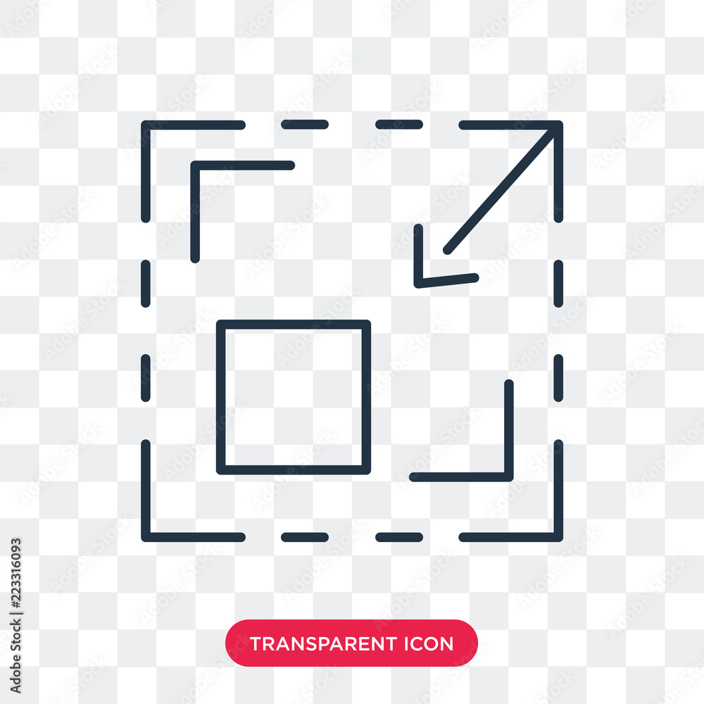Poster resize vector icon isolated on transparent background, resize logo design
