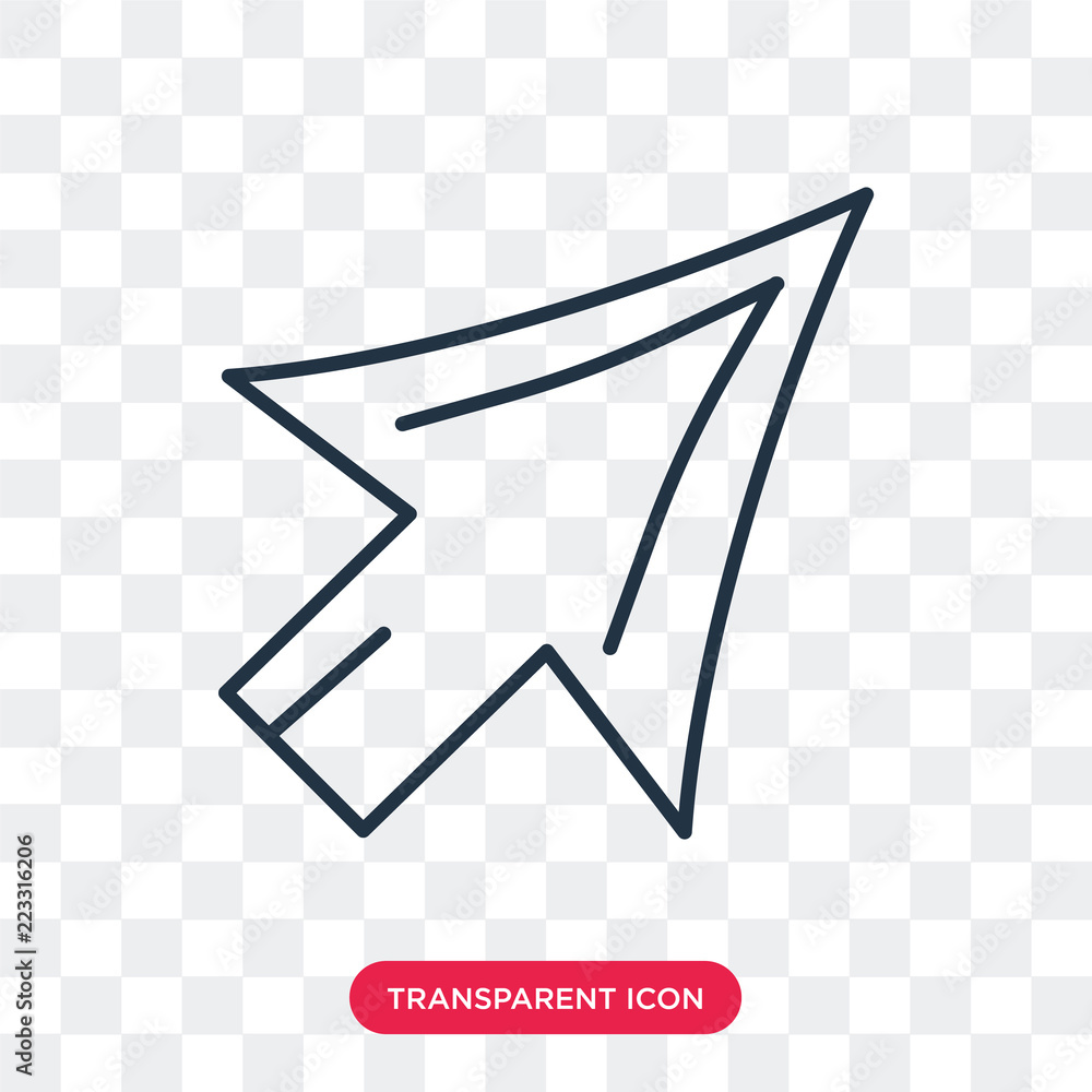 Poster cursor vector icon isolated on transparent background, cursor logo design