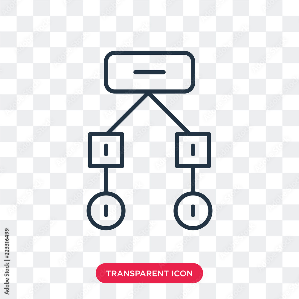 Aufkleber flow chart vector icon isolated on transparent background, flow chart logo design