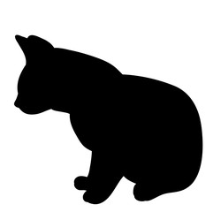 silhouette of a cat on a white background