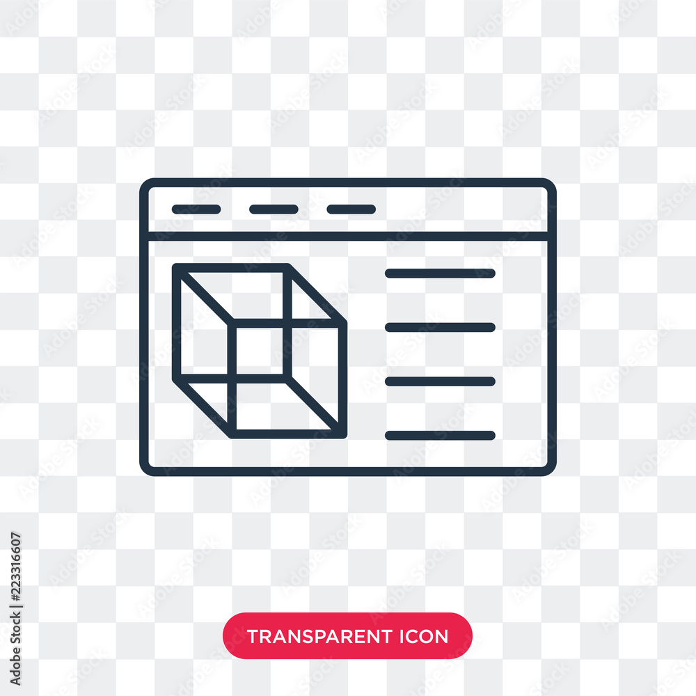 Poster prototype vector icon isolated on transparent background, prototype logo design