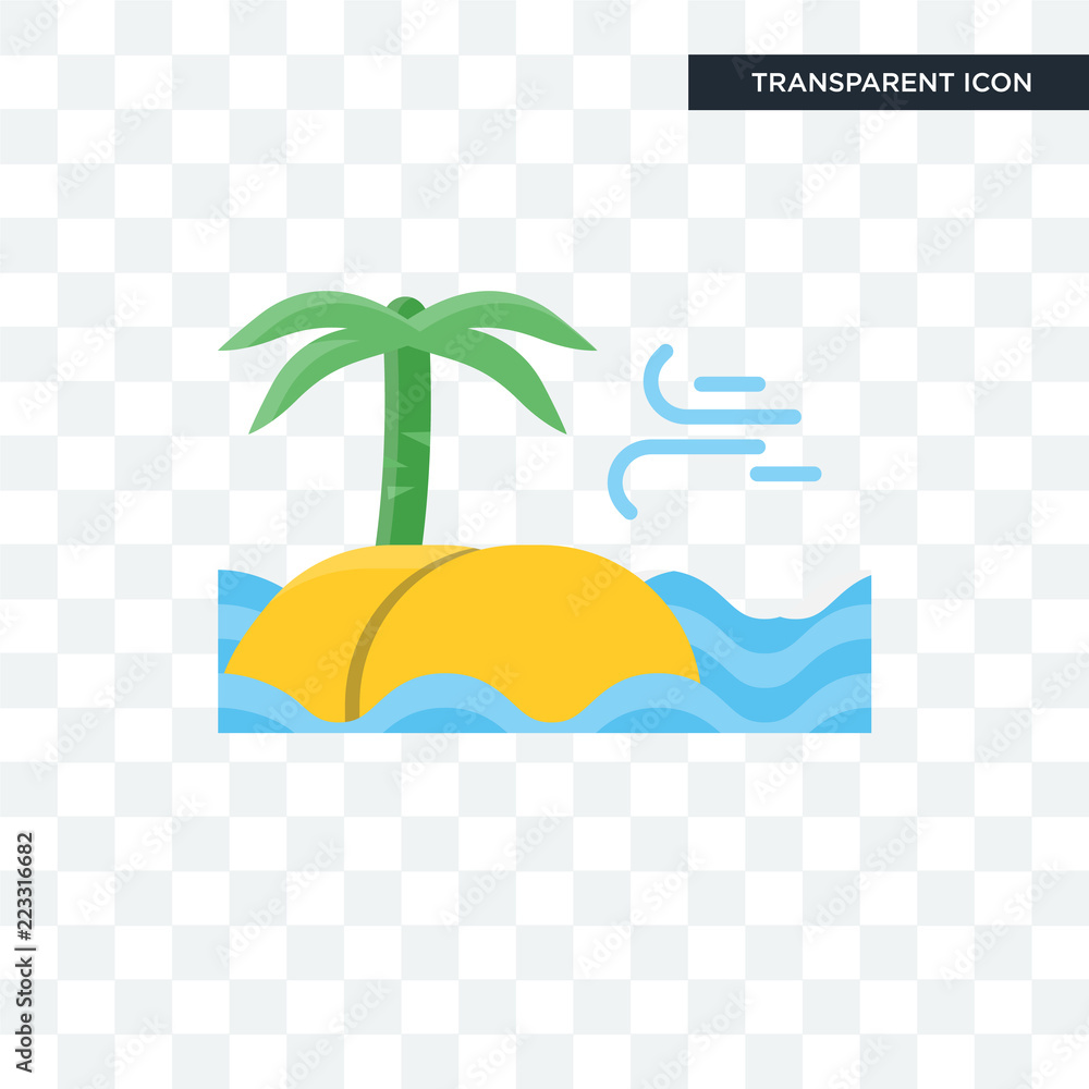 Poster Sea vector icon isolated on transparent background, Sea logo design