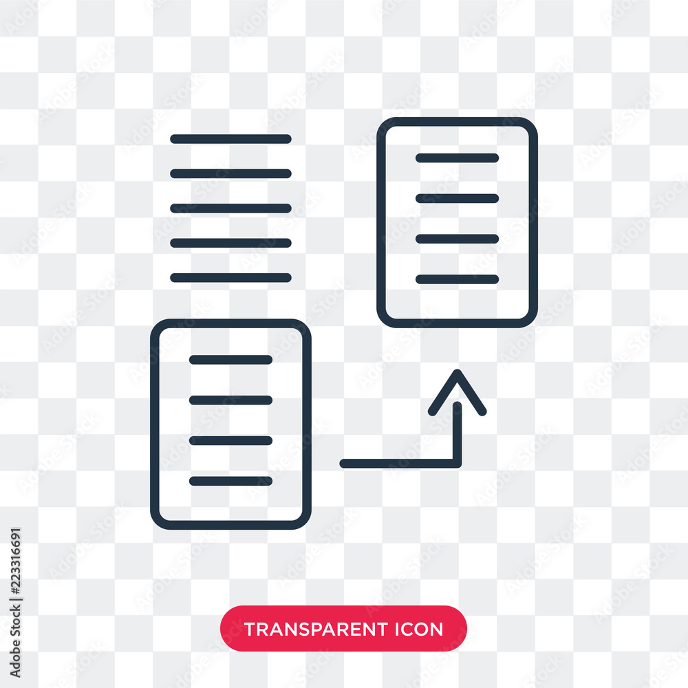 Poster copying vector icon isolated on transparent background, copying logo design