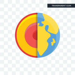 Earth vector icon isolated on transparent background, Earth logo design