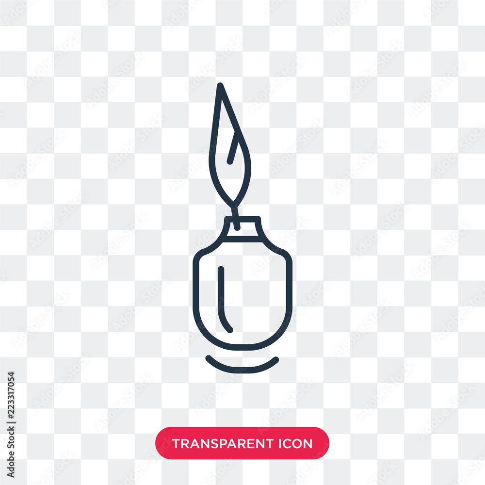 Poster writing tool vector icon isolated on transparent background, writing tool logo design