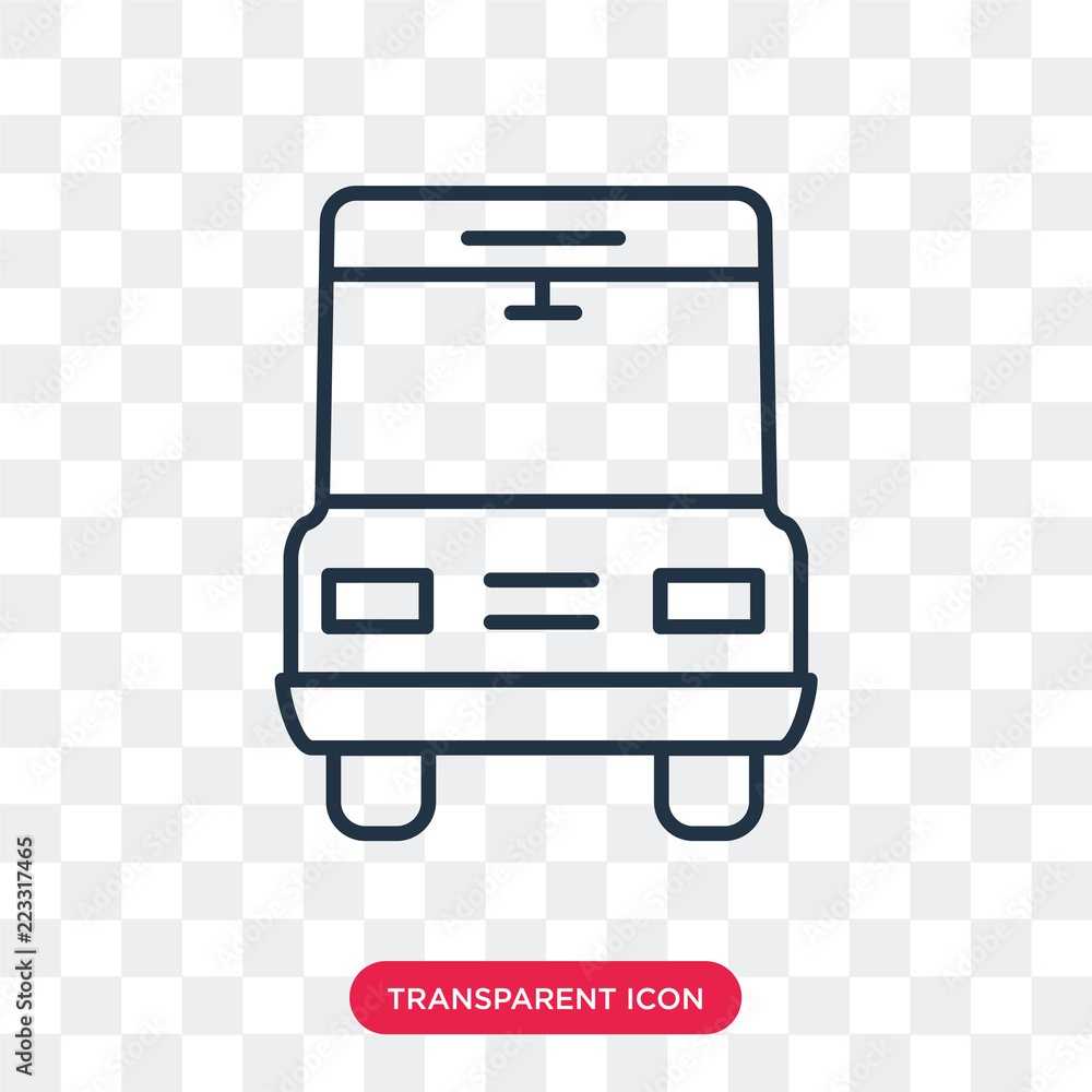 Poster prison bus vector icon isolated on transparent background, prison bus logo design