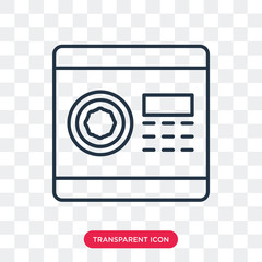 Safebox vector icon isolated on transparent background, Safebox logo design