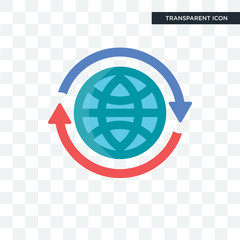 Globe vector icon isolated on transparent background, Globe logo design