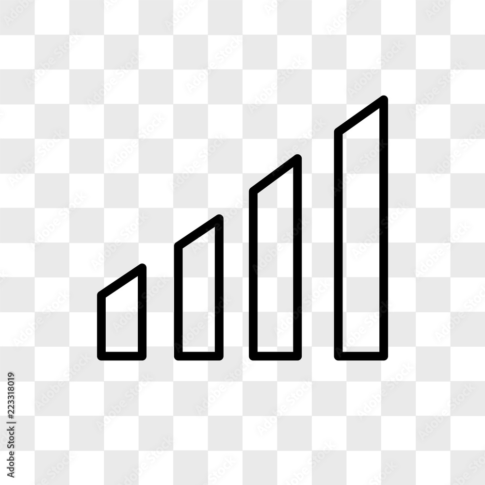 Poster levels vector icon isolated on transparent background, levels logo design