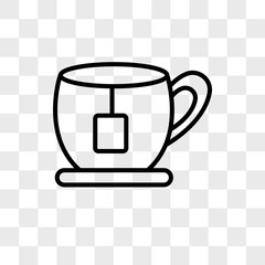 Tea vector icon isolated on transparent background, Tea logo design