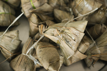 Zongzi or Chinese sticky rice dumpling