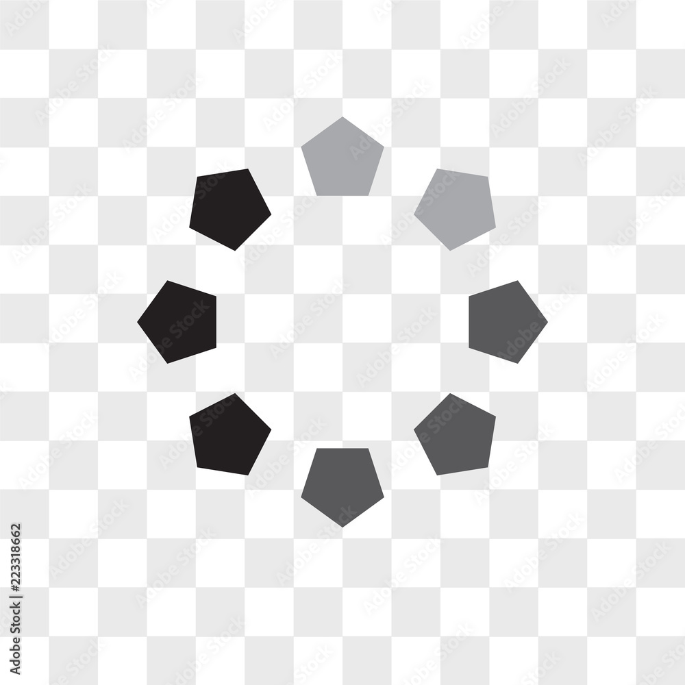 Poster loading vector icon isolated on transparent background, loading logo design