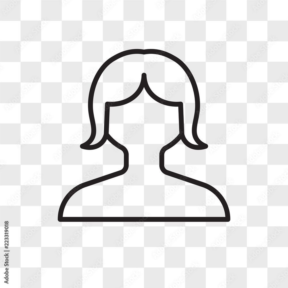 Poster user vector icon isolated on transparent background, user logo design