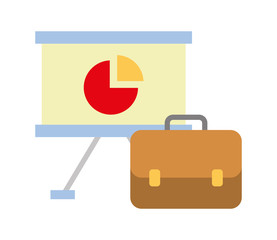 Fototapeta premium portfolio briefcase with paperboard