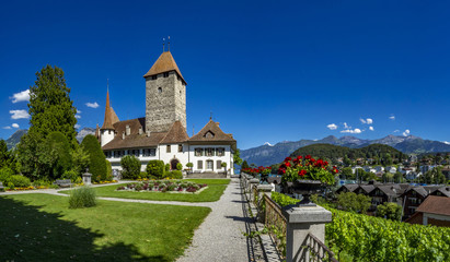 Fototapeta na wymiar Spiez Castle, Lake Thun, Bernese Oberland, Switzerland