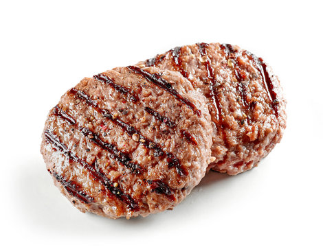 grilled burger meat