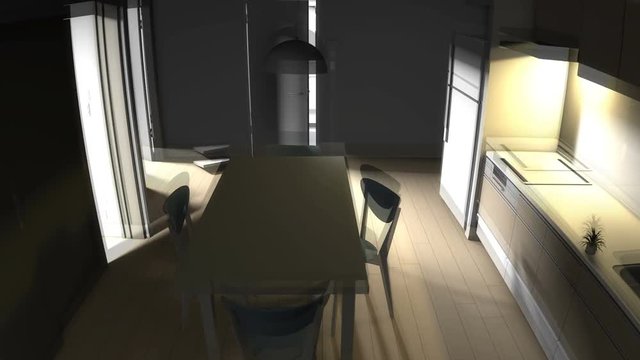 Apartment earthquake shaking