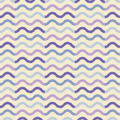 Seamless abstract geometric pattern. Wave. Mosaic texture. Brushwork. Hand hatching. Scribble texture. Textile rapport.