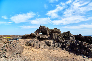 Fototapeta na wymiar Landscape of Lanzarote Island, Canaries