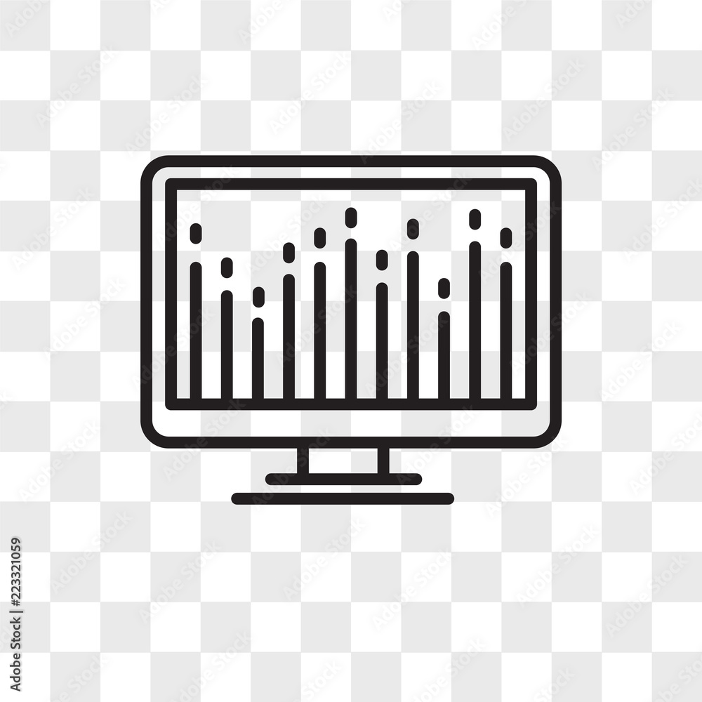 Poster computer vector icon isolated on transparent background, computer logo design