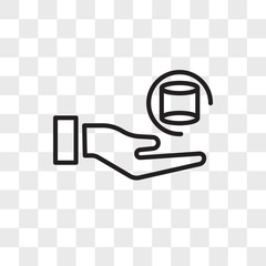 Pyramid vector icon isolated on transparent background, Pyramid logo design