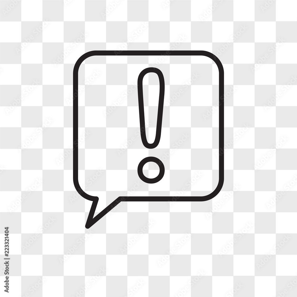 Poster speech bubble vector icon isolated on transparent background, speech bubble logo design