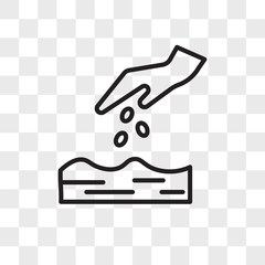 Seeding vector icon isolated on transparent background, Seeding logo design