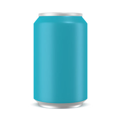 Aluminum can mockup vector illustration