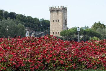 Fototapeta na wymiar San Nicolò tower in Florence, Italy