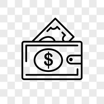 Money bag vector icon isolated on transparent background, Money bag logo design