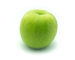 Green apple isolated on white background.