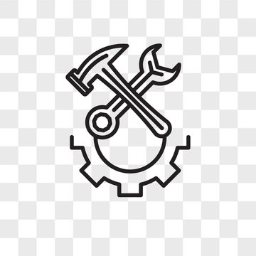 Reparation vector icon isolated on transparent background, Reparation logo design