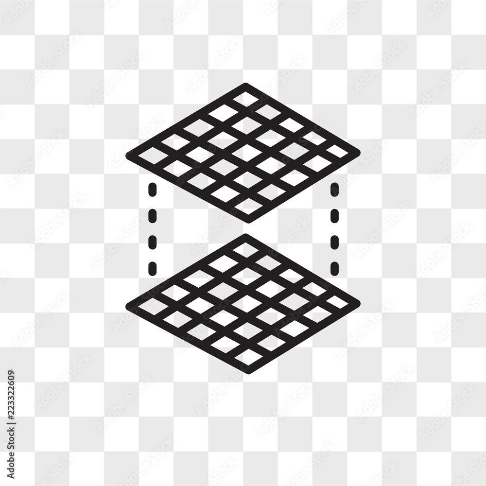 Poster layers vector icon isolated on transparent background, layers logo design
