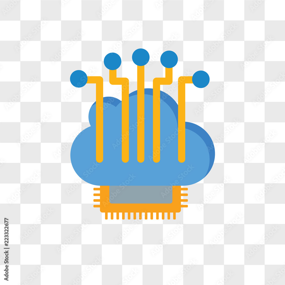 Poster artificial intelligence vector icon isolated on transparent background, artificial intelligence logo