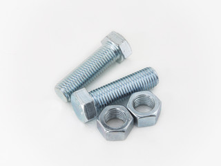 Screws isolated on white background.