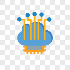 Artificial intelligence vector icon isolated on transparent background, Artificial intelligence logo design