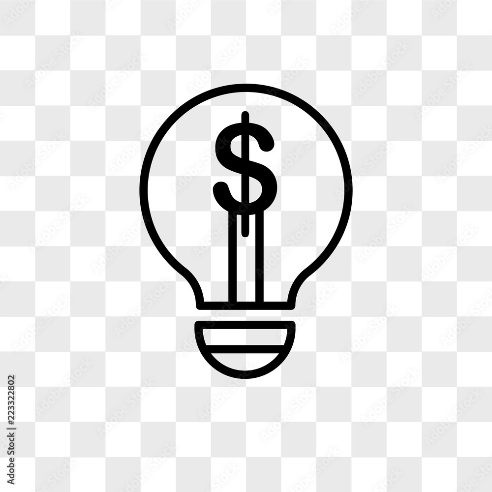 Poster idea vector icon isolated on transparent background, idea logo design